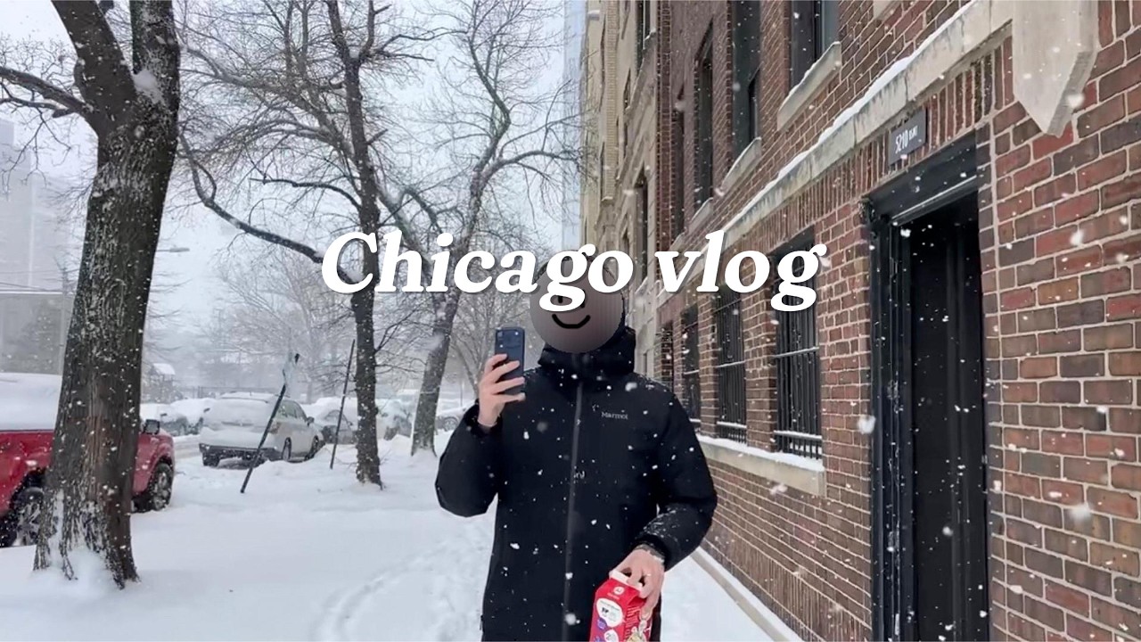 ☃️🥶 하루 종일 눈이 펑펑펑펑 | 시카고 브이로그 vlog
