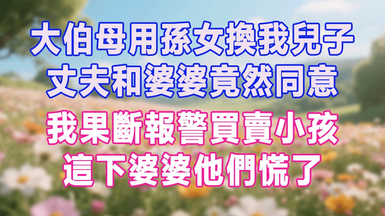 大伯母用孫女換我兒子，丈夫和婆婆竟然同意，我果斷報警買賣小孩，這下婆婆他們慌了#生活经验 #情感故事 #退休生活 #子女孝顺 #老人频道 #生活哲学