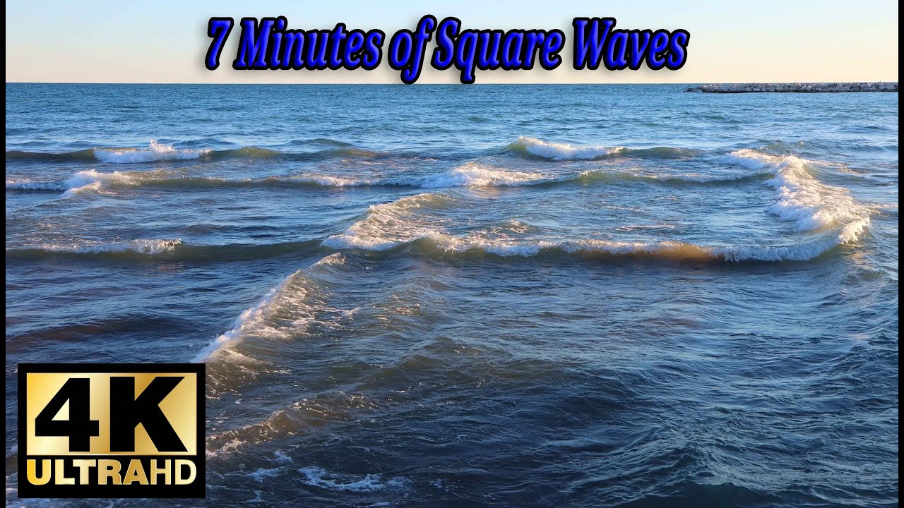 Relaxing Hypnotizing Square Waves (4K) - Relaxing Nature Ambience - 7 Minutes in Nature Series