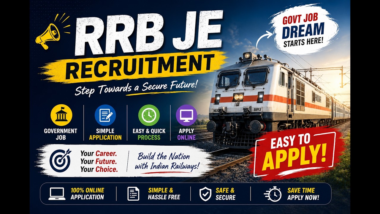 🚨 RRB JE Recruitment 2026 | 4,029 Vacancies | Apply Online | Eligibility, Salary & Exam Details