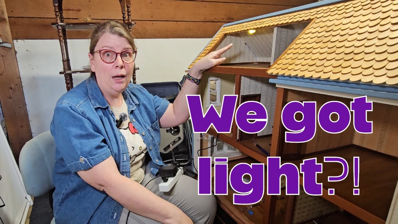 Installing lights in our Visalian Dollhouse! 🏠#dollhouse #dollhousetour #miniature #handmade