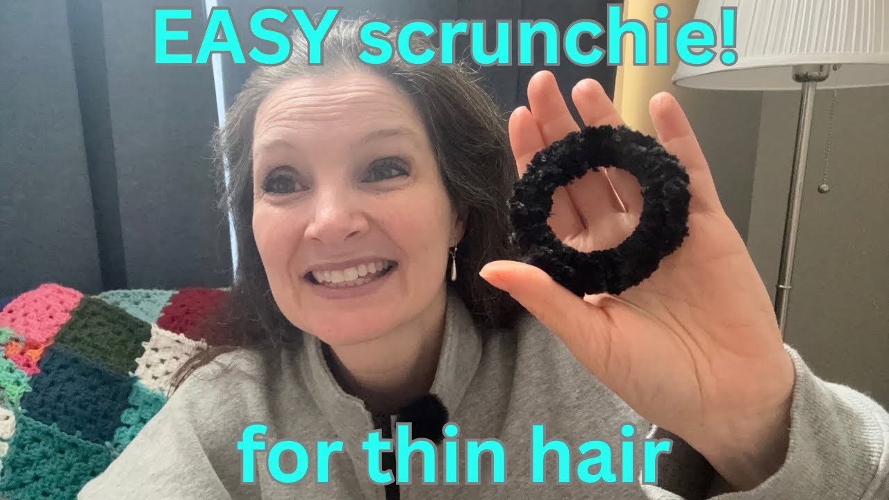 The scrunchies for thin hair - made from Dollar Tree yarn and elastics!