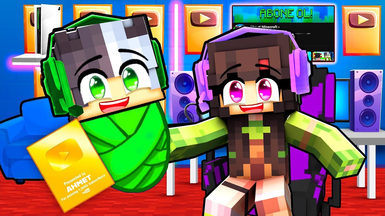 BEBEK OLARAK YOUTUBER OLDUM! -Minecraft😁