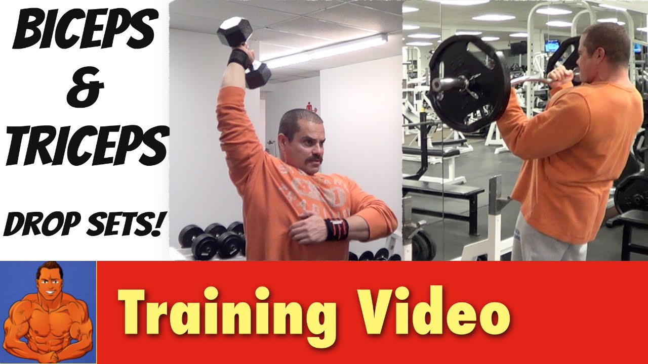 Biceps & Triceps Drop Set Workout (train to failure & beyond)