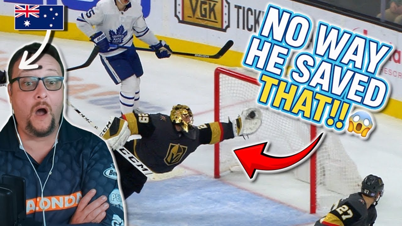 Aussie Reacting to the Most Impossible Goalie Saves in NHL History 🧤😱