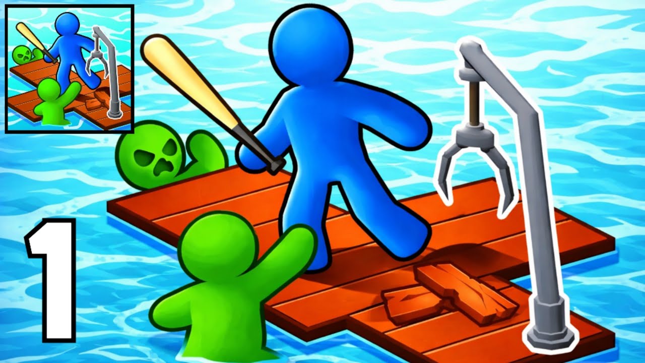 Zombie Raft - Gameplay Walkthrough Part 1 - Killing Enemies (iOS, Android) Part 1