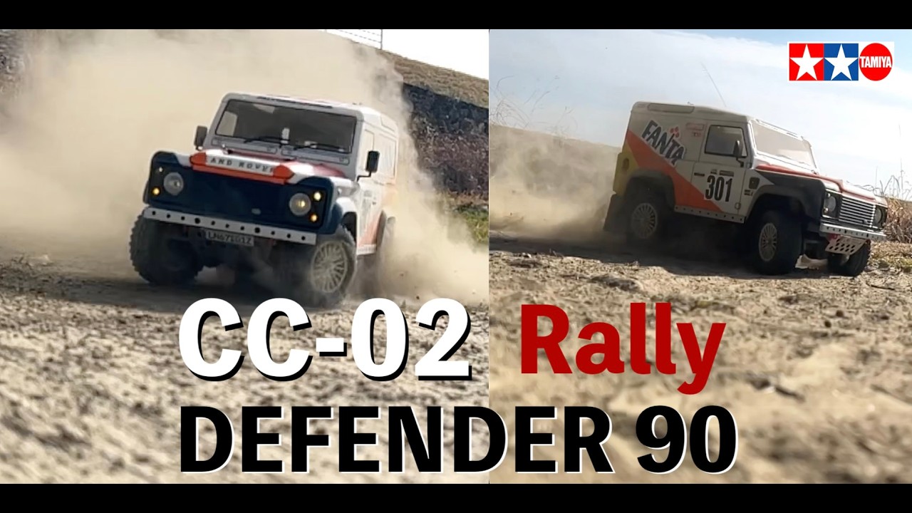 【TAMIYA人気のCC-02】Defender 90でリアルRally走行！CC-02の本気は爆速仕様で決まり！