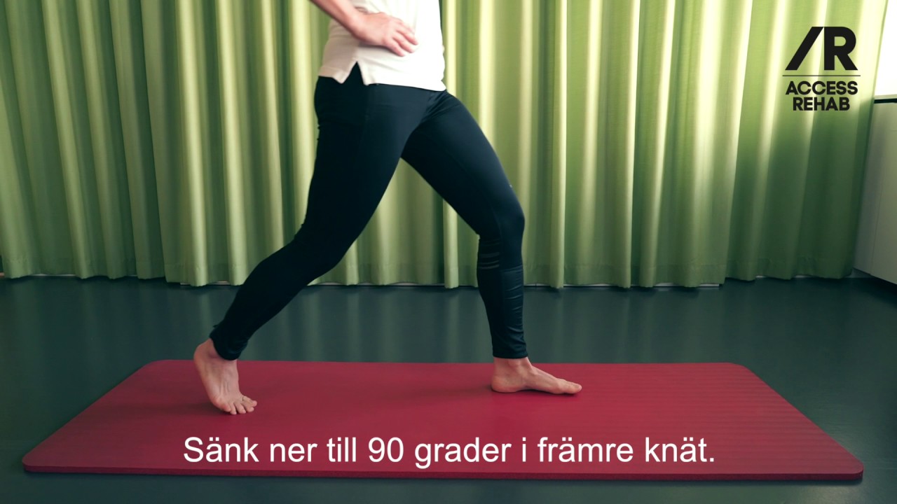 Tr&auml;na utfallssteg f&ouml;r &ouml;kad kn&auml;stabilitet