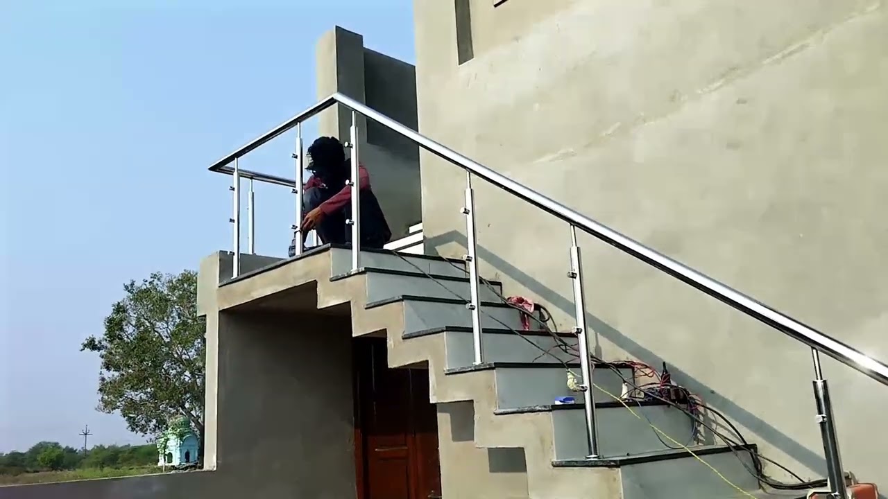 How To Make || Stainless Steel Round Pipe Railing || @Ssweldingwork