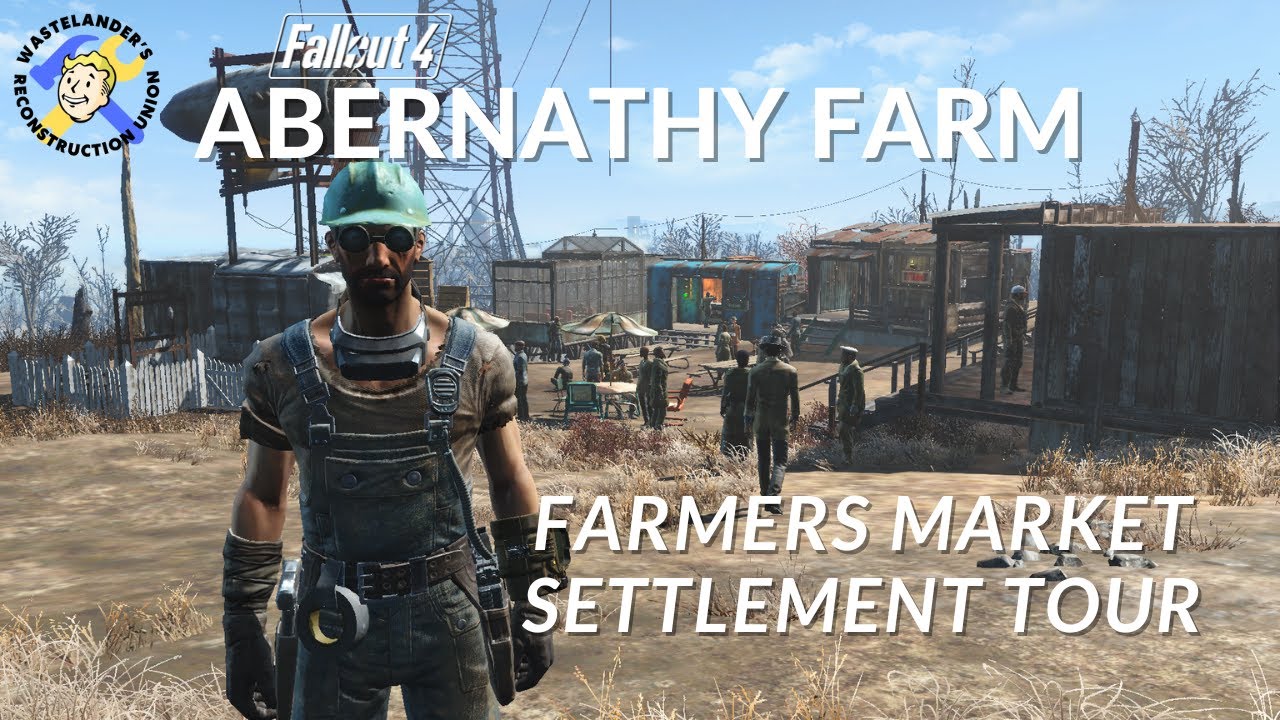 Abernathy Farm Settlement Tour - Abernathy Farmers Market in Fallout 4 is Thriving!