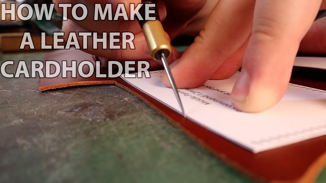 HOW TO MAKE A LEATHER CARD WALLET BY HAND // PDF PATTERN