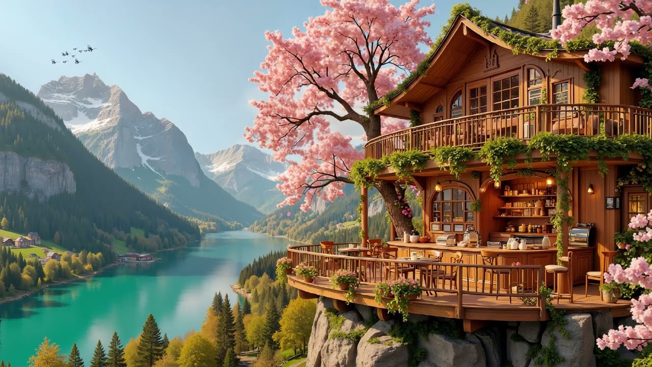 Beautiful Coffee Shop Piano 🌿 Stop Overthinking, Calming Music 🍀 Happy March Morning