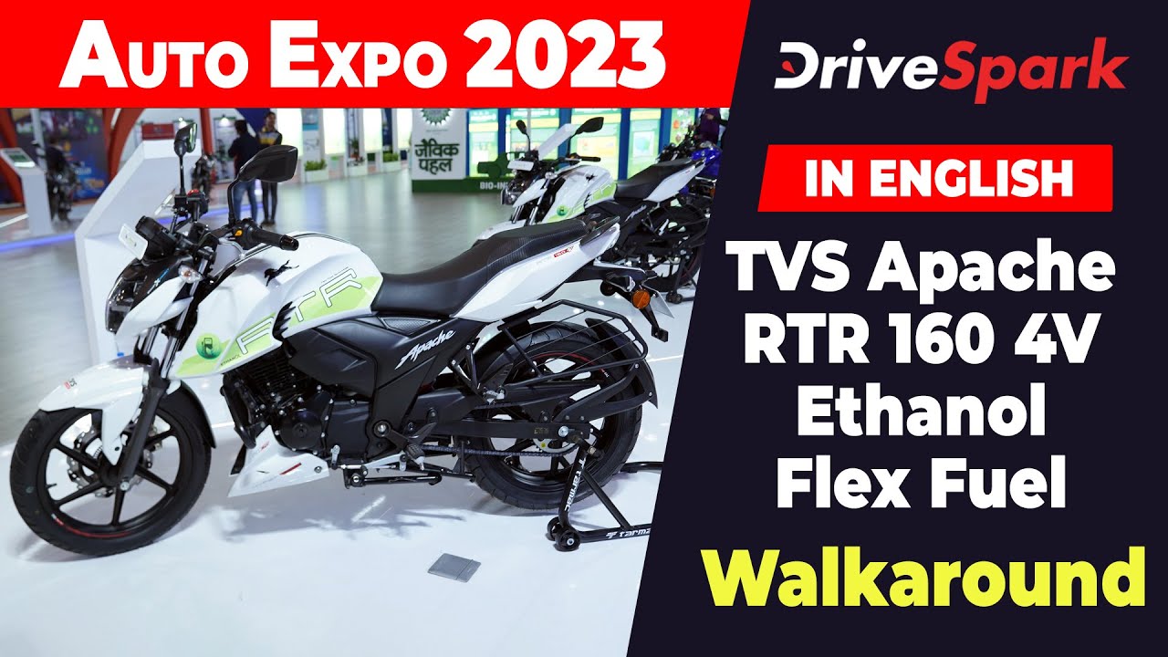 Auto Expo 2023: TVS Apache RTR 160 Ethanol Bike | Flex Fuel | Punith Bharadwaj | DriveSpark