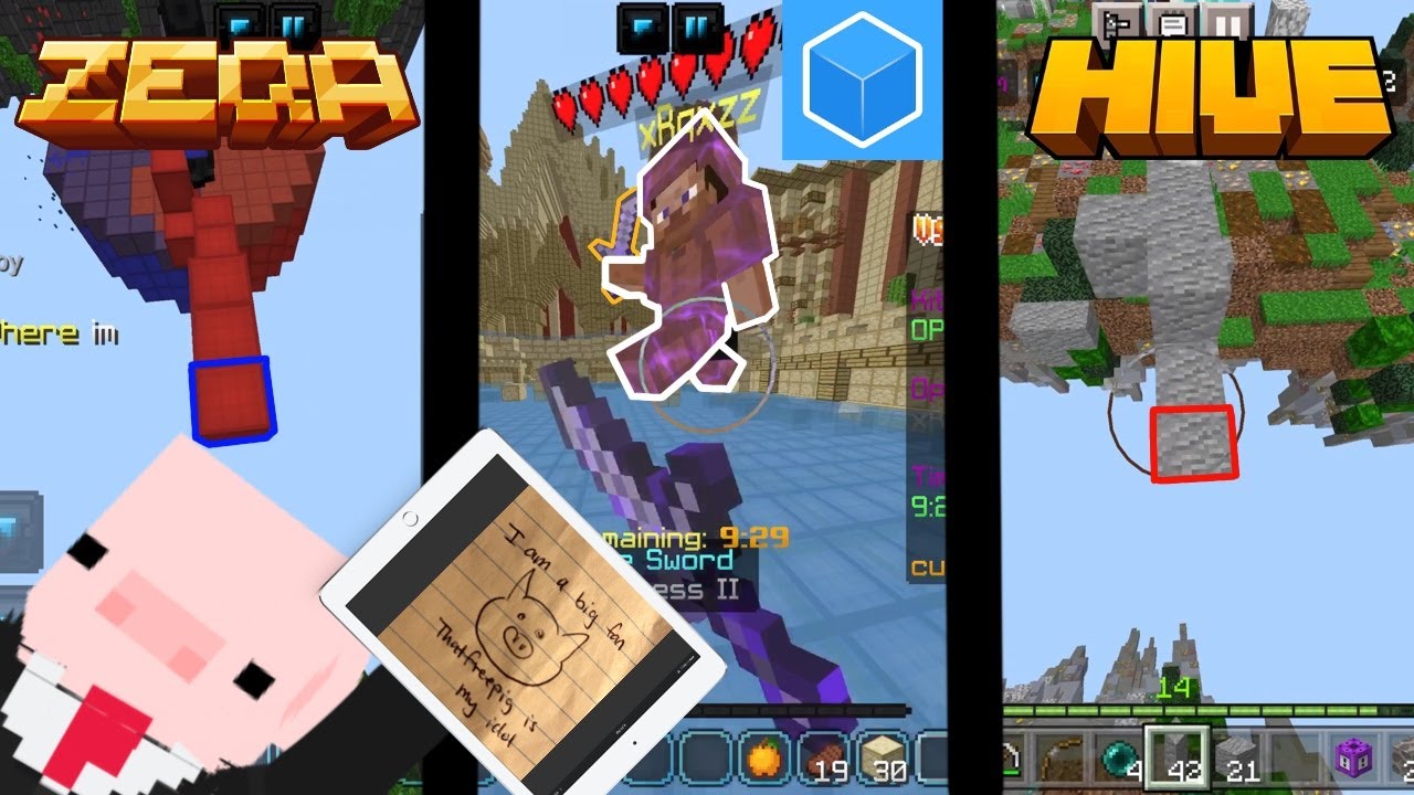 Classic ~ Minecraft Mobile Clutch & Combo Montage (Cubecraft, Hive, Zeqa)