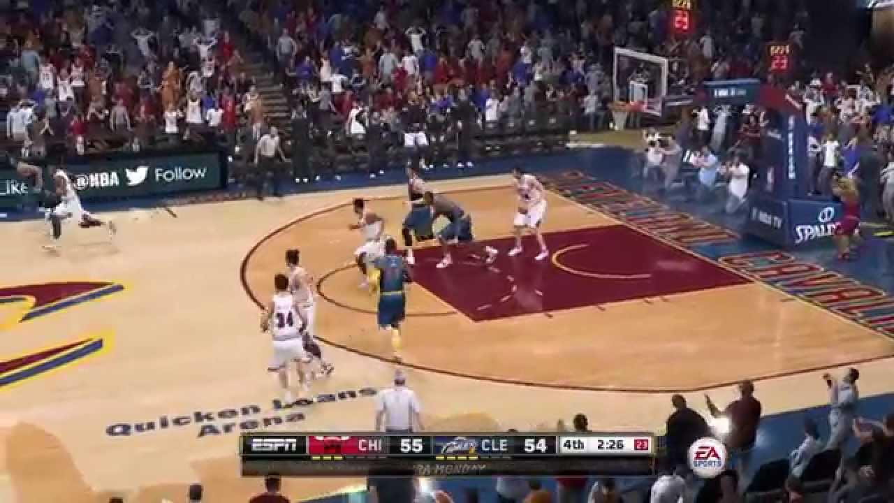 NBA 2015 - Chicago Bulls vs Cleveland Cavaliers - 4th Qrt - NBA LIVE 15 PS4 - HD