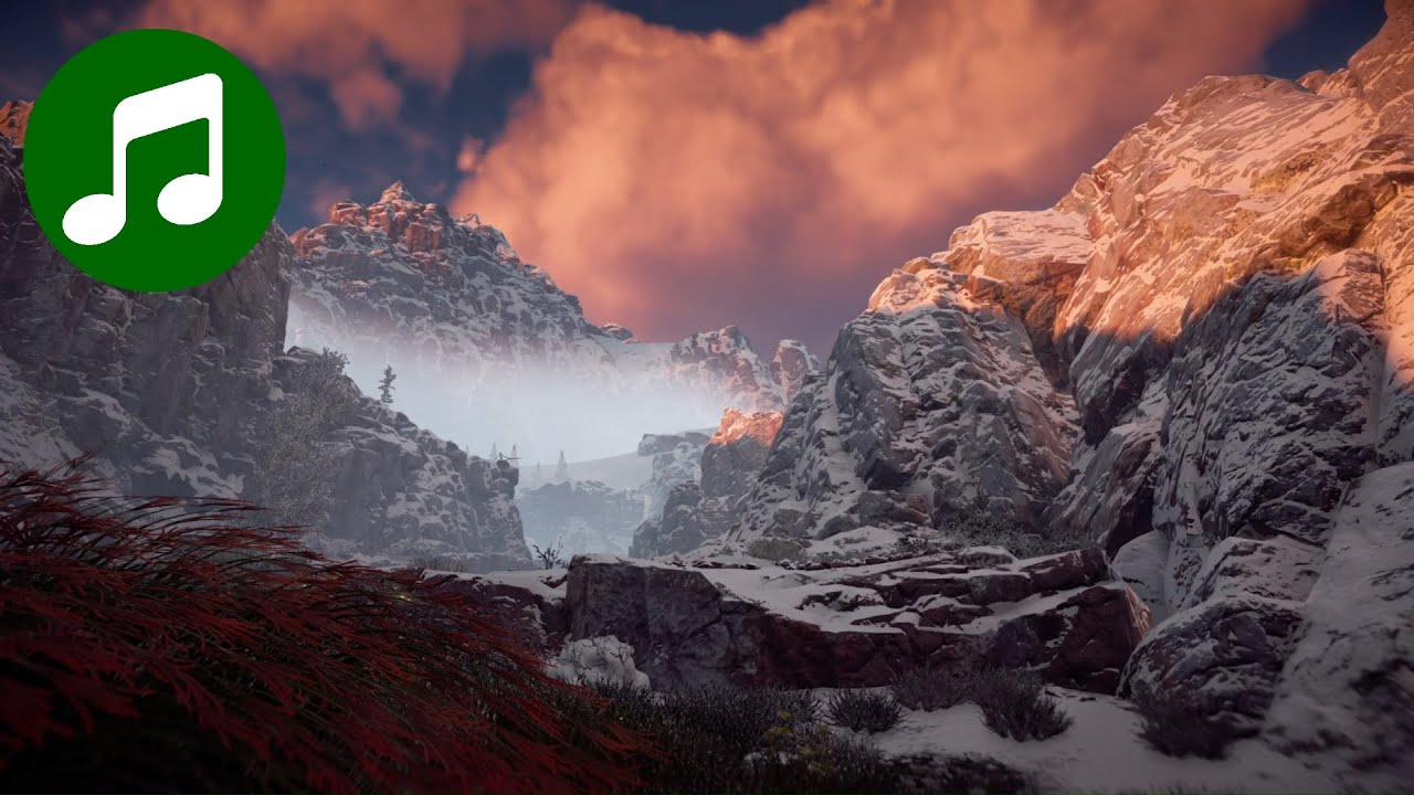 Relaxing HORIZON ZERO DAWN Ambient Music & Ambience 🎵 Snowy Mountains (HZD OST | Soundtrack)