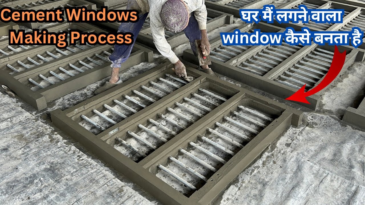 How To Make Cement WindowFrames | RCC Concrete Window Making DIY | Cement Window Making Tutorial