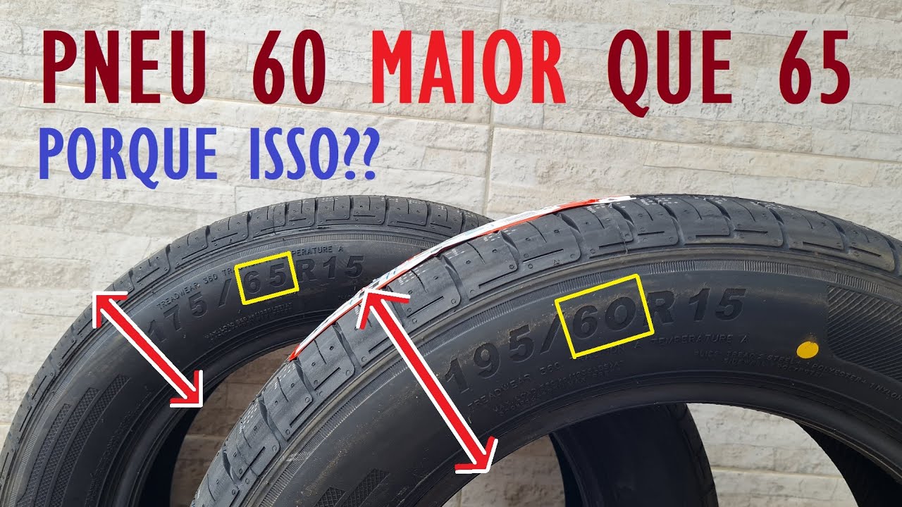PNEU 60 mais ALTO que 65? Alguém explica isso?