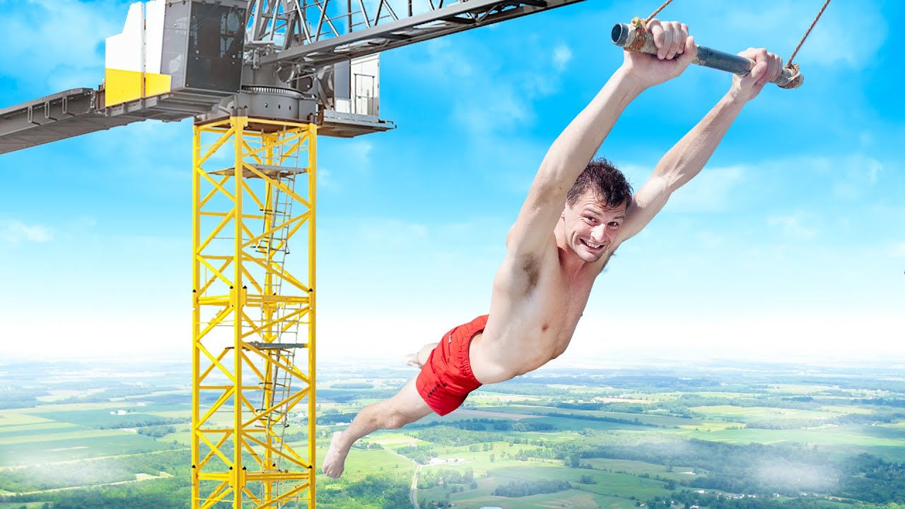 Rope Swing off a Giant Crane *not clickbait*