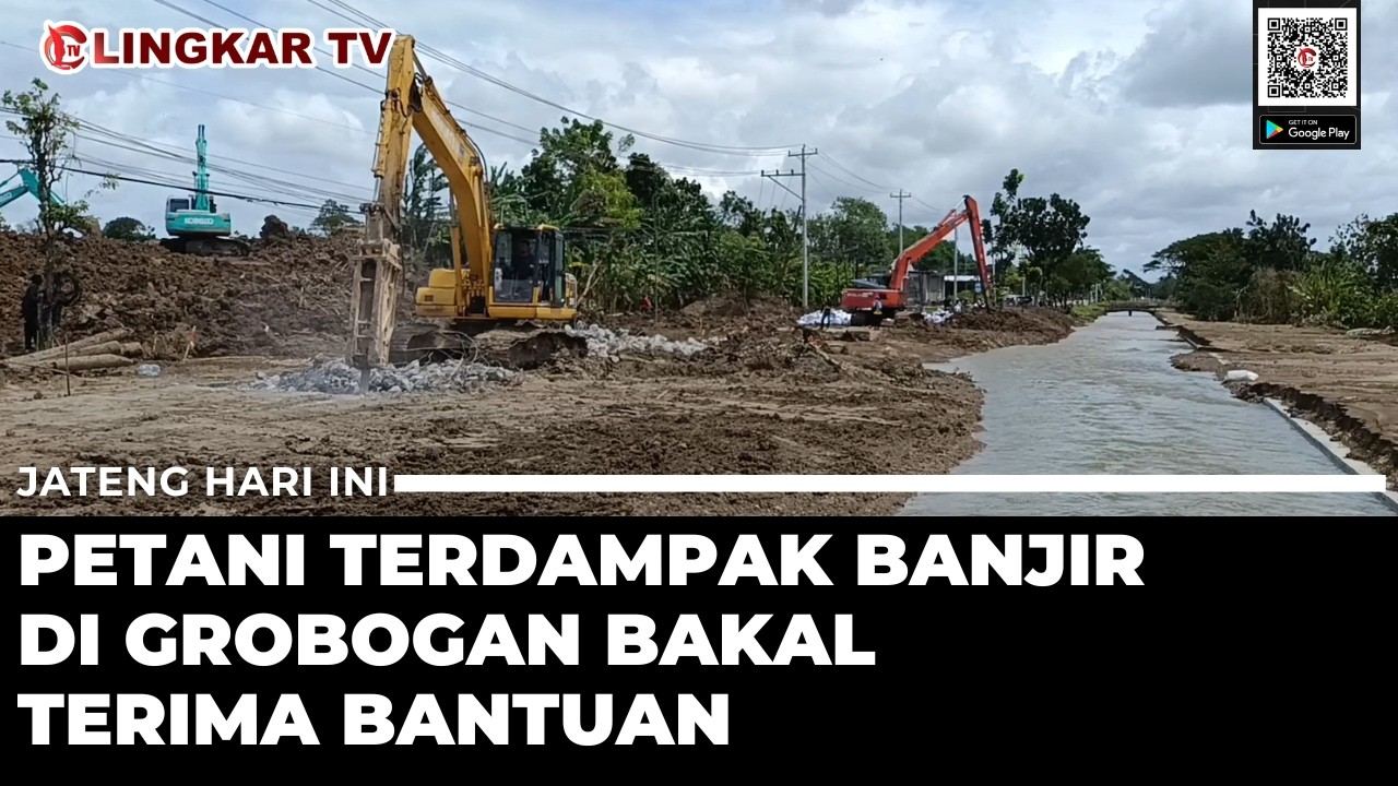 PETANI KORBAN BANJIR DI GROBOGAN DAPAT BANTUAN, BUPATI SETYO HADI KEBUT PERBAIKAN JALAN