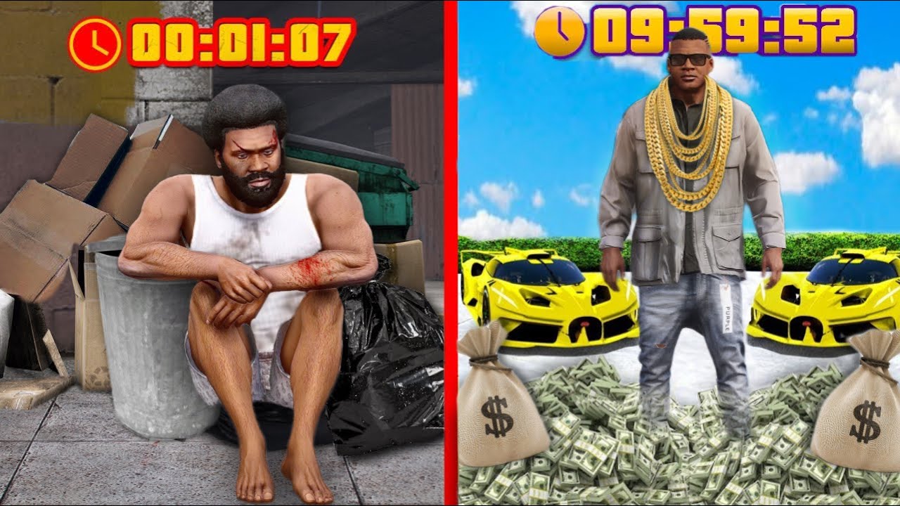 GTA 5 : $1 Into $1,000,000 Challenge in 10 Hours🔥..!!