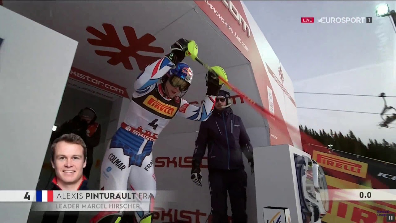 Are 2019 World Ski Championship Mens SL 1st Run