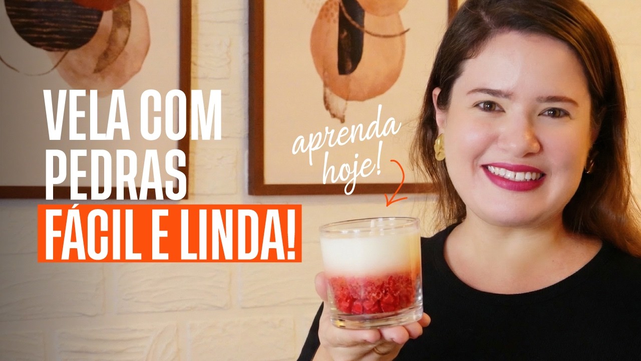 Aprenda do zero a fazer esse modelo EXCLUSIVO de VELA com PEDRAS