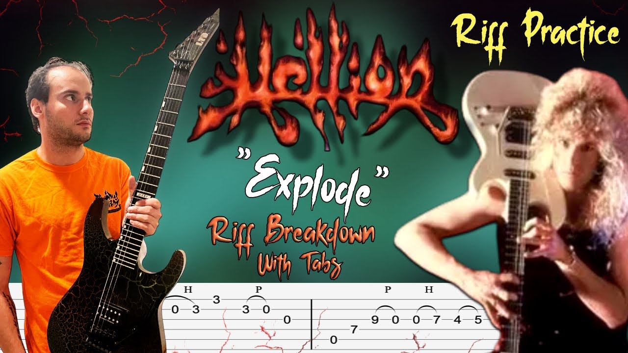 Request* Riff Practice: Hellion (1987) “Explode” Guitar Lesson W/ Tabs