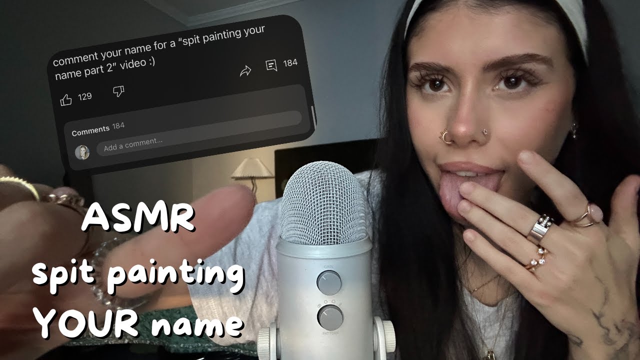 ASMR for sleep: spit painting YOUR name (part 2)