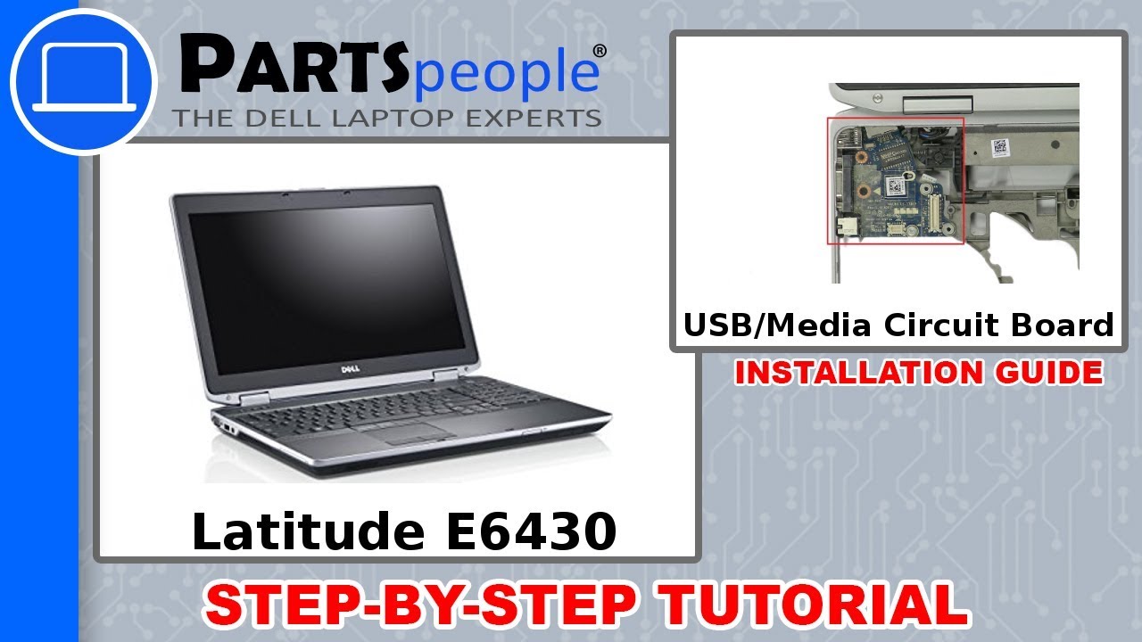Dell Latitude E6430 (P25G001) USB / Media Circuit Board How-To Video Tutorial