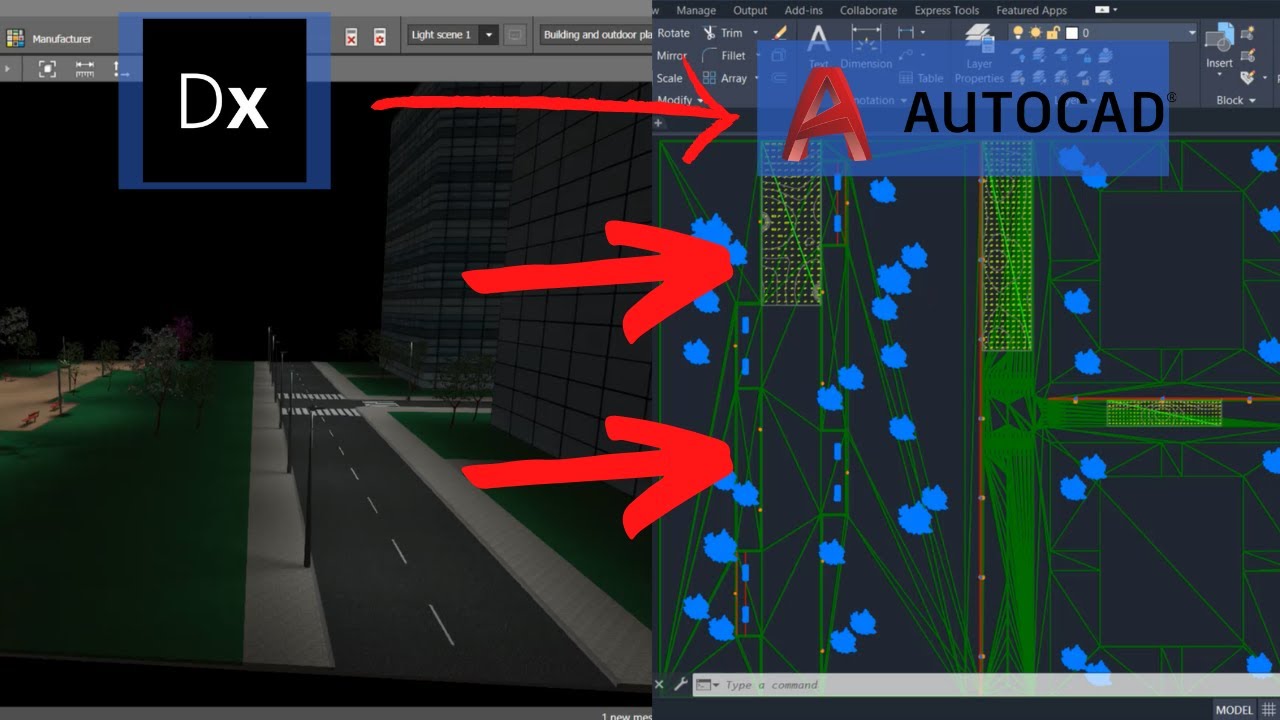 Outdoor Planning Complete Project Part 4  :  DIALux evo To AutoCAD EXPORT (2021)