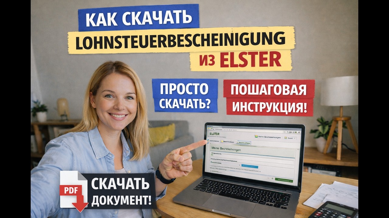 Как скачать Lohnsteuerbescheinigung из ELSTER | Пошаговая инструкция