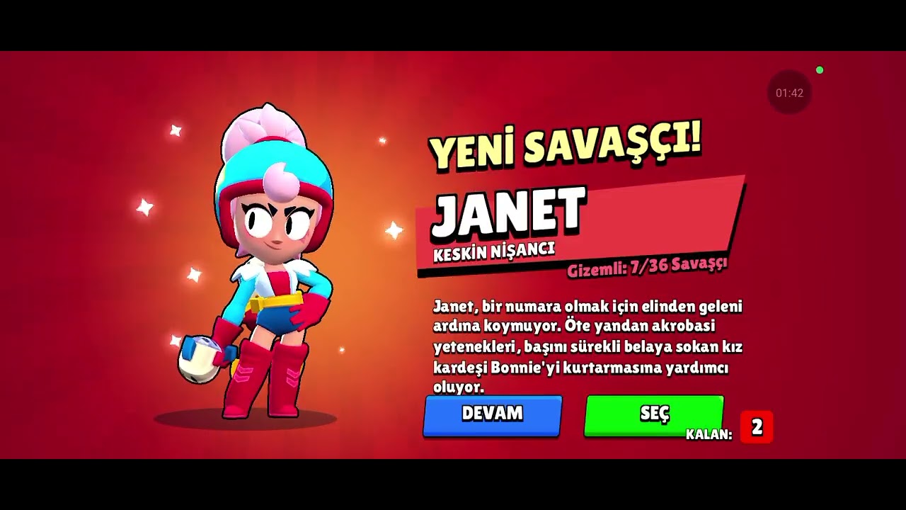 Şanslı hafta hediyelerinden karakter çıkartık#brawlin #brawlstars #butifyoucloseyoureyes #supercell 