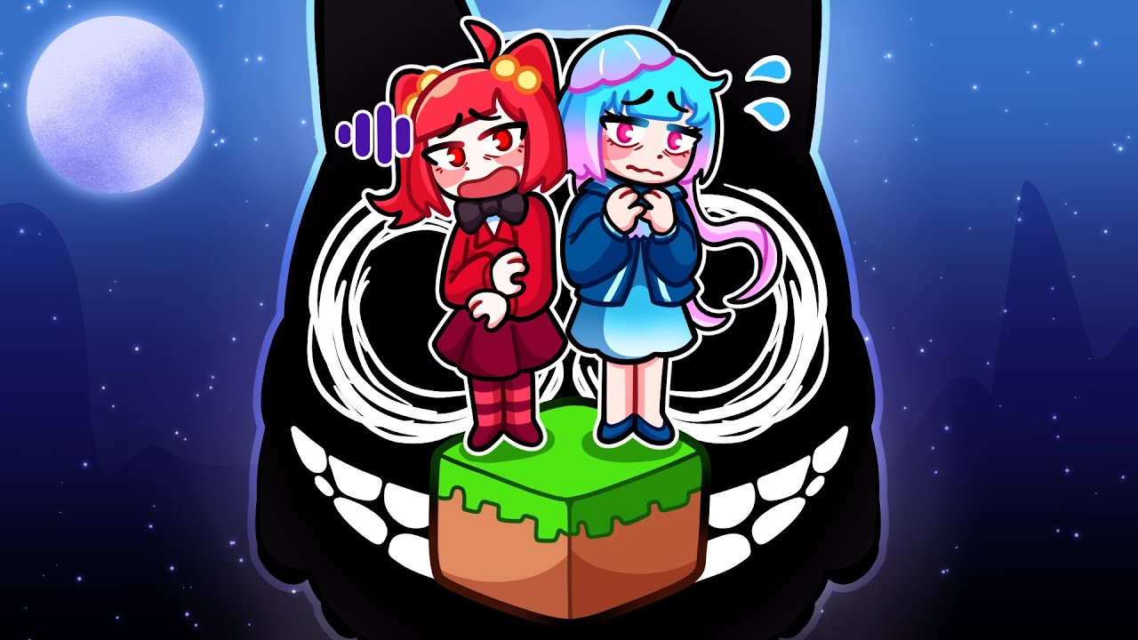 Sunny e Batatinha no DESAFIO do UM BLOCO de TERROR no Minecraft