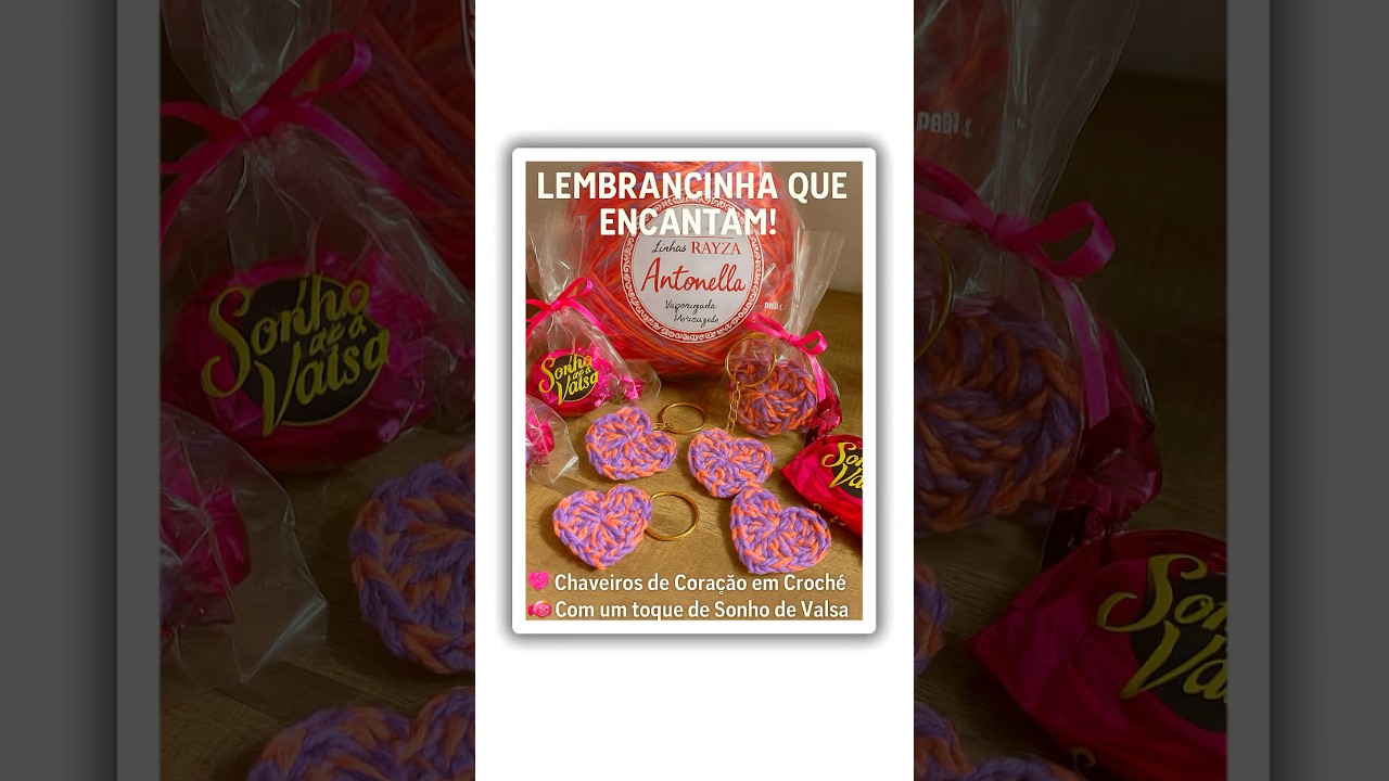 Feito a m&atilde;o com cora&ccedil;&atilde;o 💖 #crochet #lembrancinha #diy #cora&ccedil;&atilde;o