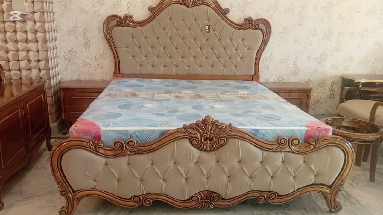 Latest bed set with chairs ladojee furniture 