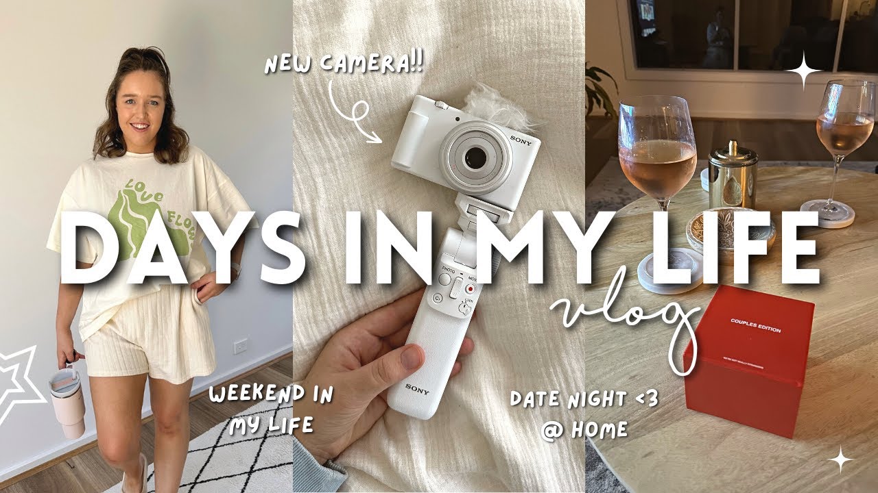 VLOG: new camera (Sony ZV-1F), weekend in my life + date night at home 💘