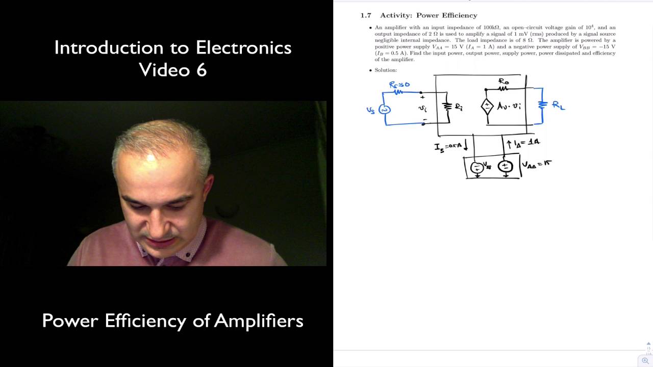 Electronics - Power Efficiency of Amplifiers