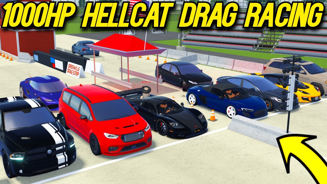 Roblox Roleplay - TAKING MY 1000HP HELLCAT MINIVAN DRAG RACING!