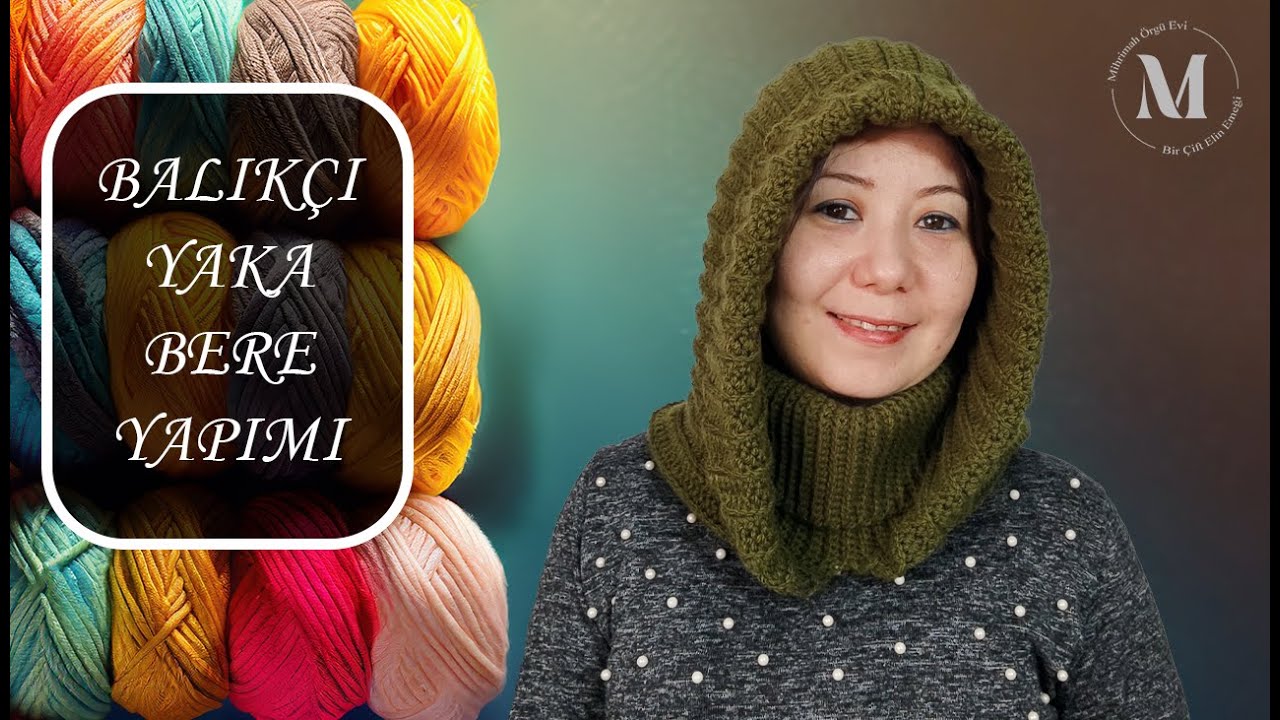 Balıkçı Yaka Bere Yapımı - Balaklava Modeli Bere - Fisherman Beanie Knitting Tutorial