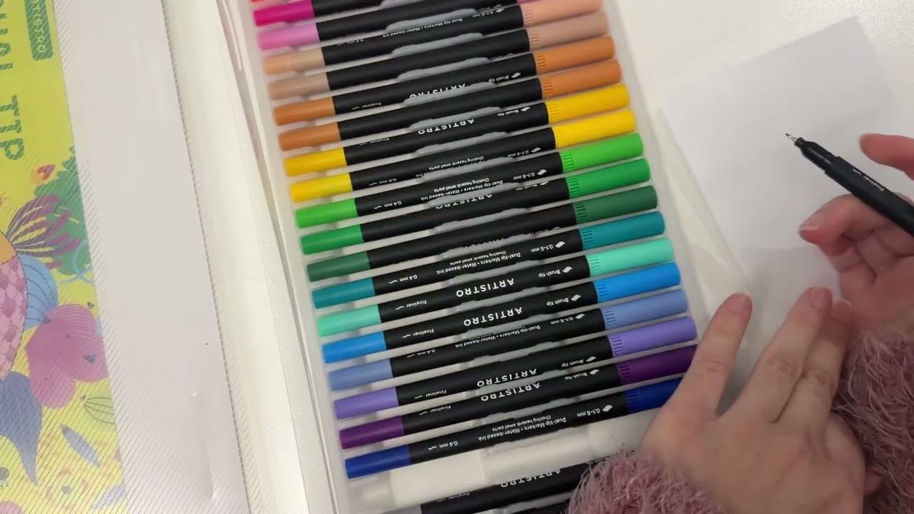 ARTISTRO Paint Markers - Acrylic Pens for Rock, Glass, Fabric, DIY - Art Supplies - 24 Dual #ad