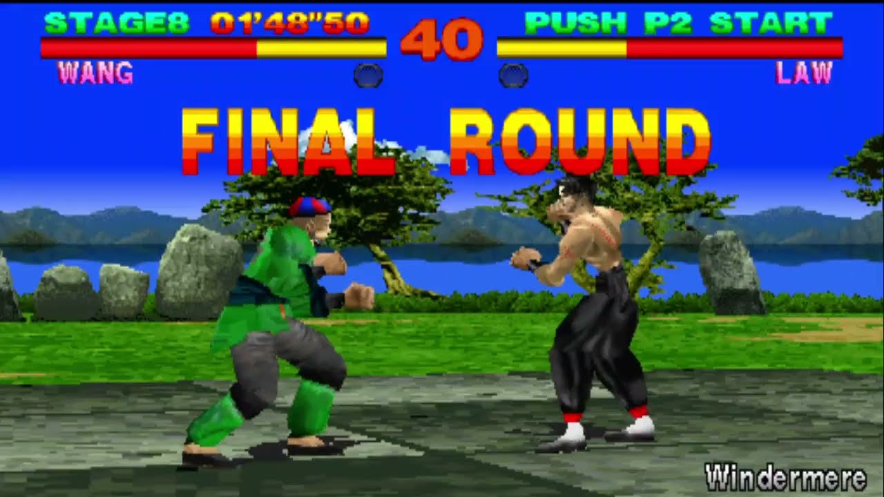 PS1 Tekken 1 wang gameplay