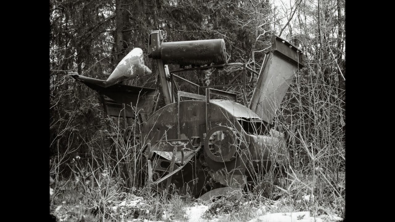 The combine harvester - paper negative