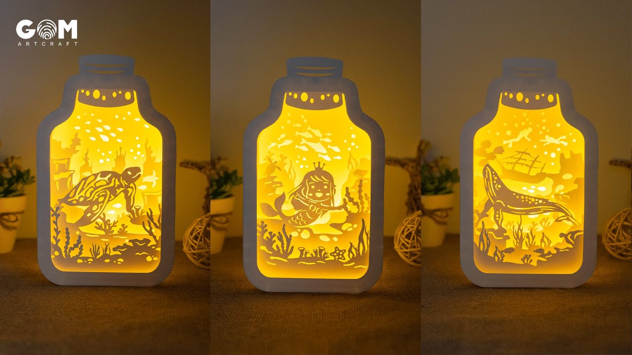 How to make Shadowbox 3D SVG Glass Bottles