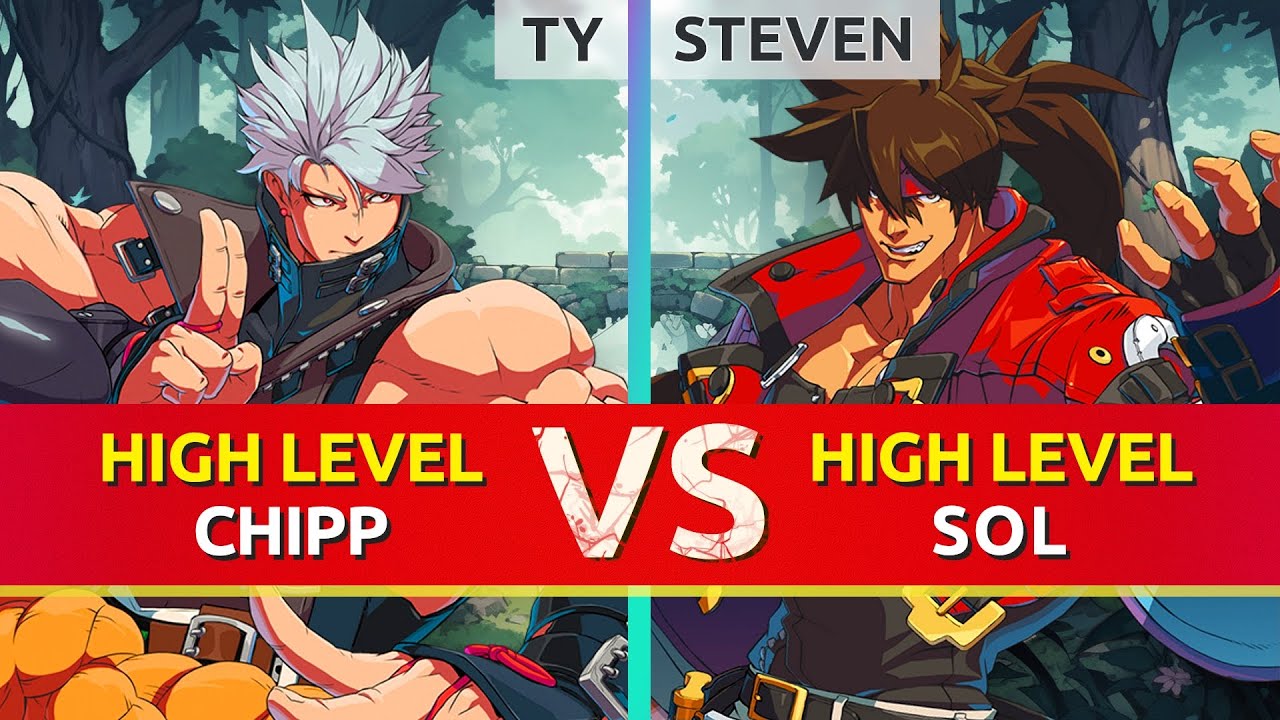 GGST ▰ TY (Chipp) vs STEVEN (Sol). High Level Gameplay