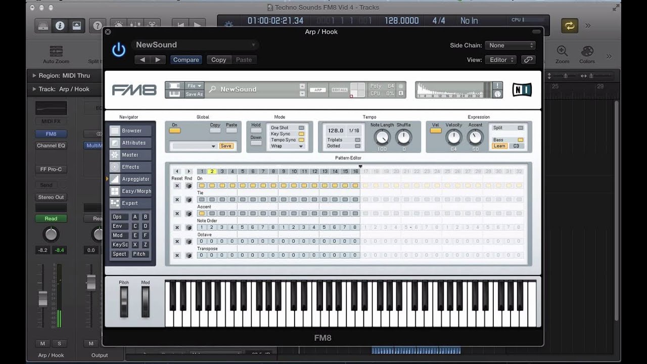 NI FM8 - Techno Arp Hook - How To Tutorial