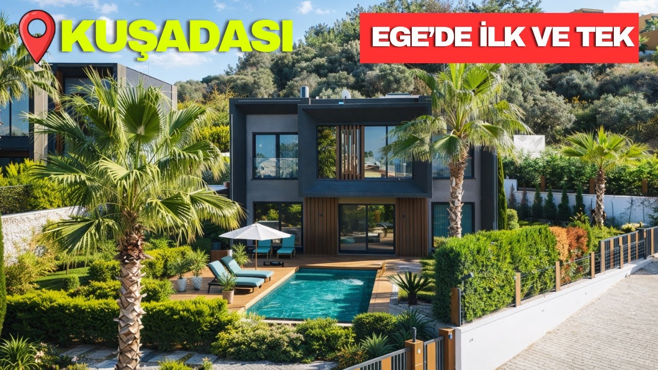 KUŞADASI KAROVA&rsquo;DA L&Uuml;KS VİLLA TURU-A599 #kuşadası #satılık #villa #didim 