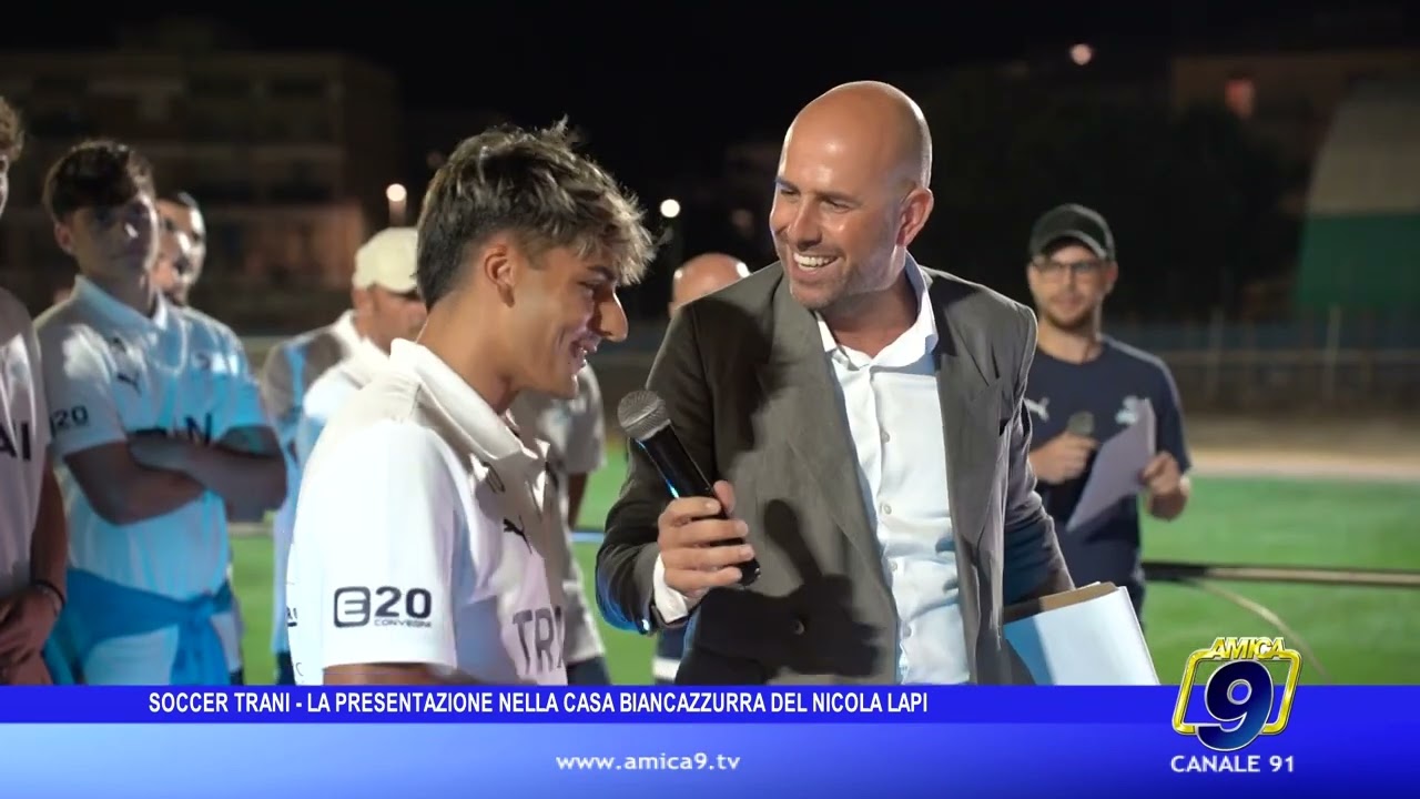 Soccer Trani - La presentazione nella casa biancazzurra del Nicola Lapi