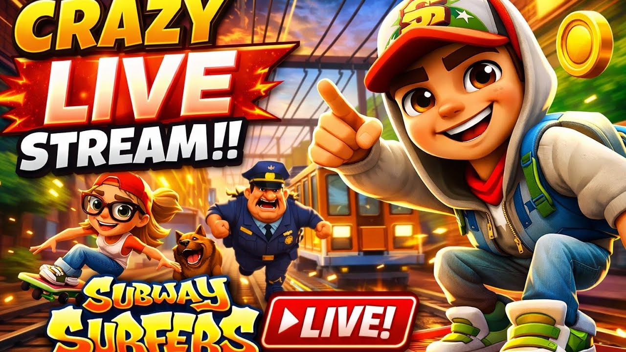 🔴 LIVE Subway Surfers Gameplay | Endless Run Challenge 🚀🔥 High Score Attempt!! #gaminglive #subway