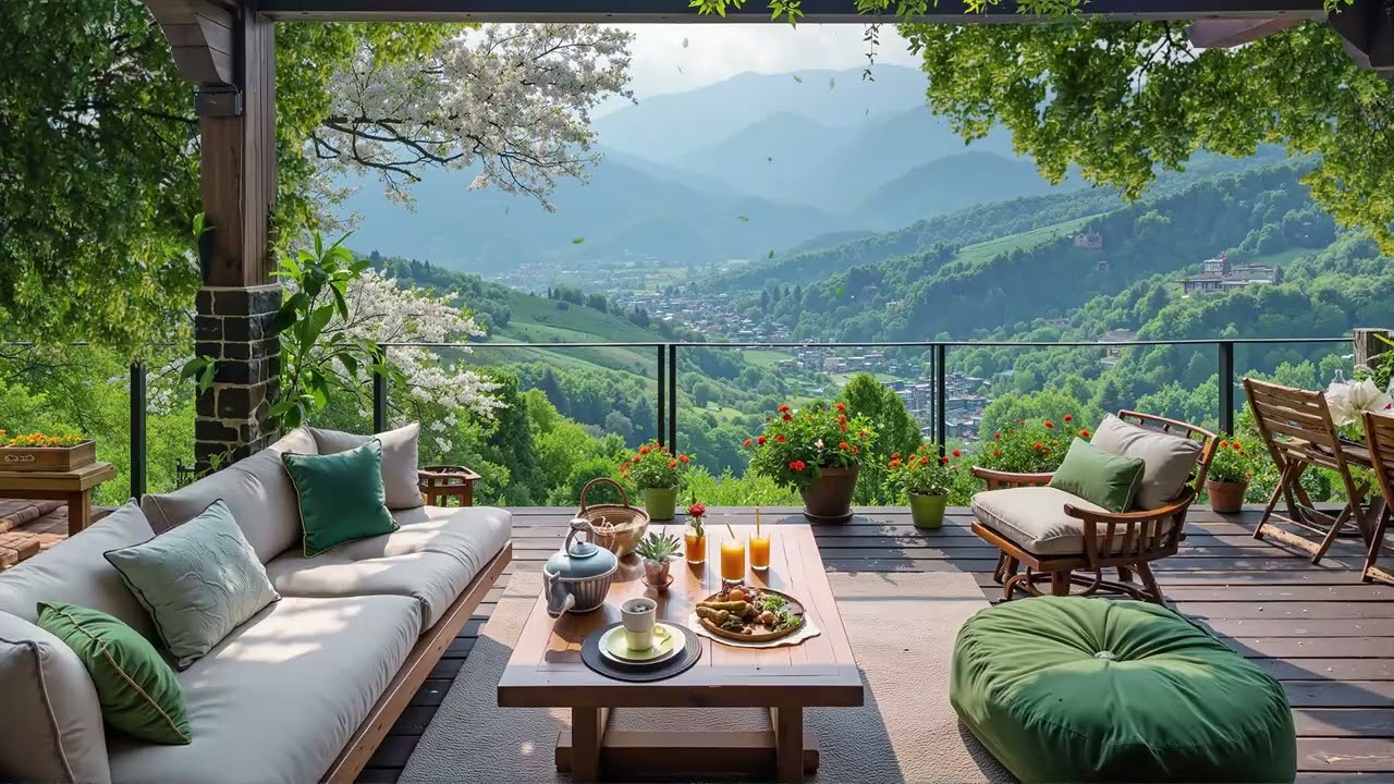 Spring Porch Jazz 🌼 Smooth Jazz Music for Sunny Mornings, Relaxation & Peaceful Focus